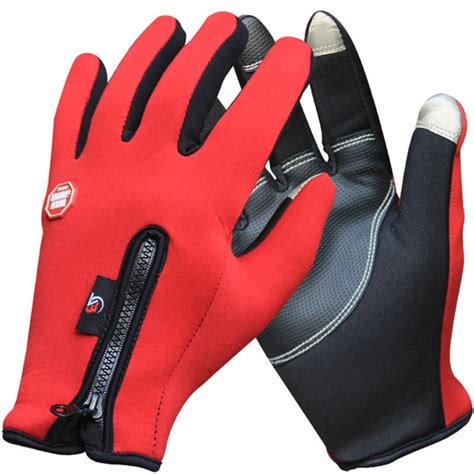 Winter Thermal Windproof Sports Gloves Mountain Bike Bicycle Gloves For Man Woman Long Finger