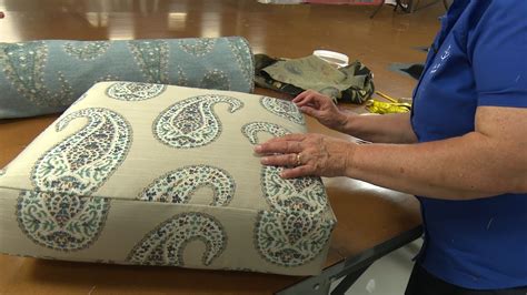 How To Reupholster A Chair Cushion Youtube