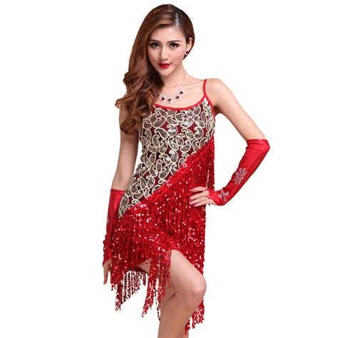 Women Latin Tango Rumba Salsa Tassels Dance Dress Women Sexy Cocktail