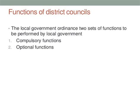 Functions Of Local Government