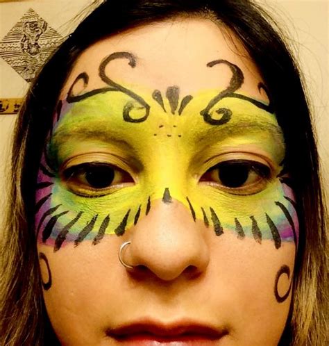 Mardi Mask Front Carnival Face Paint Face Painting Face
