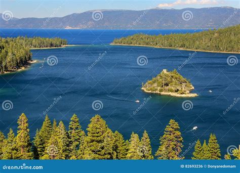 Fannette Island In Emerald Bay At Lake Tahoe California Usa Stock