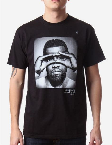 Kanye West Photo Mens Print T Shirt Black