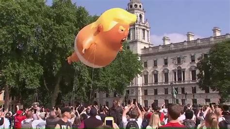 London Protesters Fly Big Trump Balloon