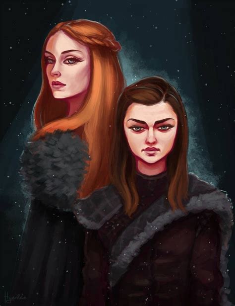 Sansa And Arya Starks Starker Art Asoiaf Art Starker Fanart