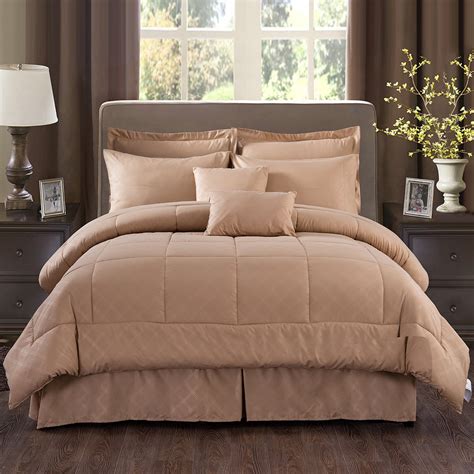 8 Piece Soft Collection Bed In A Bag Comforter Settaupetwin Walmart