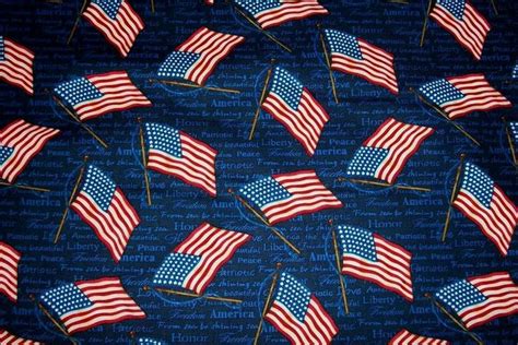 Patriotic Fabric Americana Fabric Flag Fabric By The Yard Etsy