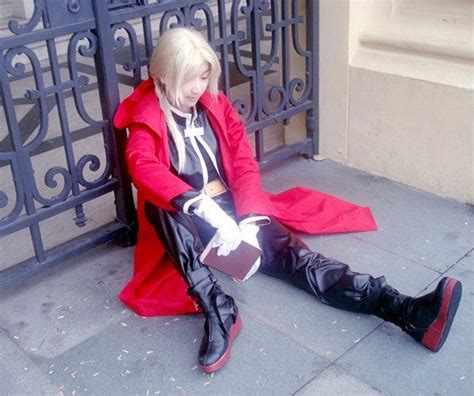 Edward Elric Cosplay Drooling Red Leather Jacket Result Inside