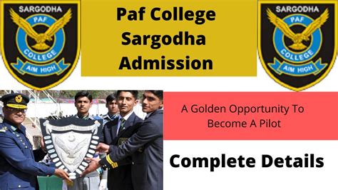 Paf College Sargodha Admissions 2020 Youtube