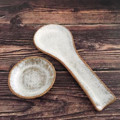 Rustic Spoon Rest Ceramic Spoon Holder Unique T For Mom Etsy