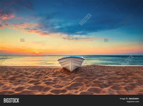 Tropical Seascape Boat Image And Photo Free Trial Bigstock
