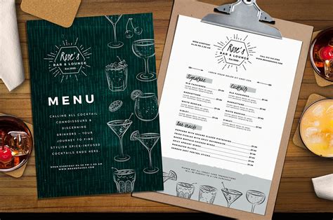 Cocktail Menu Template In Psd Ai And Vector Brandpacks