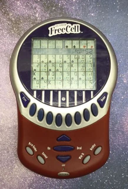 Radica Big Screen Freecell Solitaire Electronic Handheld Travel Game