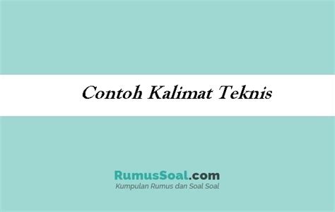 Contoh Istilah Teknis - Gambaran
