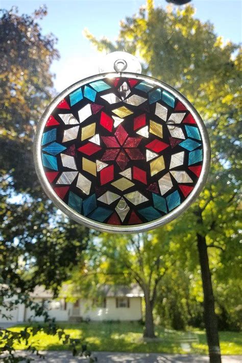 New Stained Glass Mosaic Suncatcher A Burst Of Color Stained Glass Mosaic Mosaic Glass Mosaic