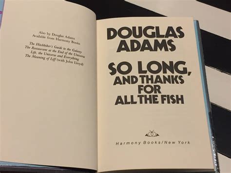 So Long And Thanks For All The Fish By Douglas Adams 1984 Hardcover Book