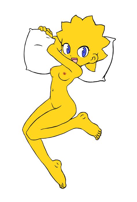 Rule 34 Original Artist Tbd Bed Dress Grown Up Lisa Simpson Nipples Nude Female Pillow