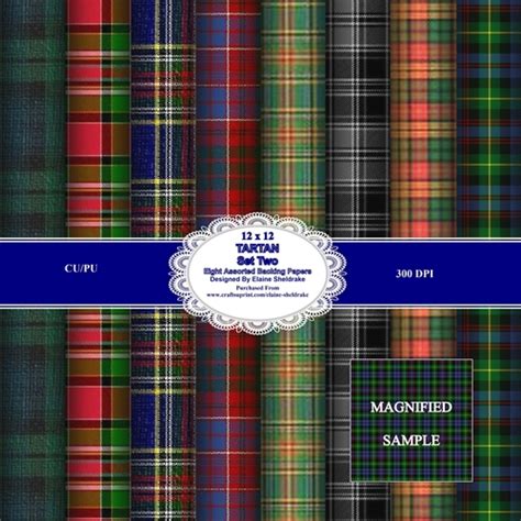 Downloadable, printable and usable by card makers, scrap bookers and other paper crafters. Tartan Set Two 12 x 12 Backing Paper Sheets For Card ...