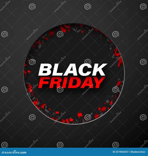 Black Friday Sign In Round Frame Stock Vector Illustration Of