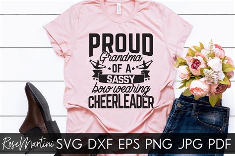 Proud Grandma Of A Sassy Bow Wearing Cheerleader Svg Cut Files Etsy