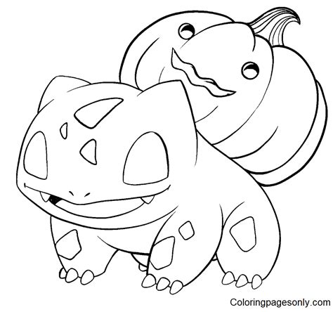 Coloriage Pokemon Bulbasaur Halloween Coloriages Gratuits à Imprimer