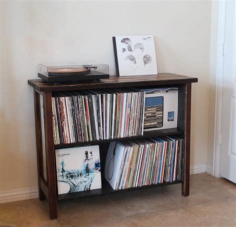 Reclaimed Wood Turntable Stand Turntable Stand Vinyl Record Storage