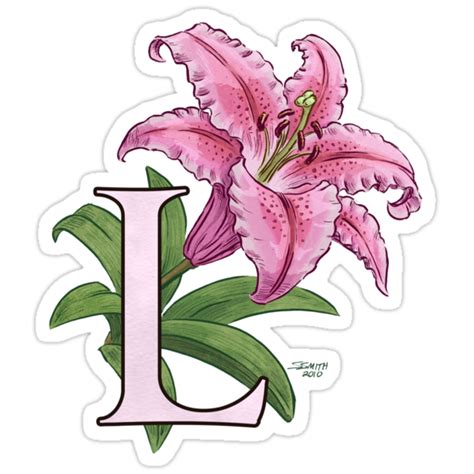 L Is For Lily Full Image Shirt Stickers By Stephanie Smith Redbubble