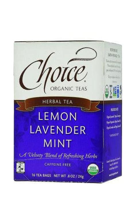 Choice Organic Teas Lemon Lavender Mint Tea 16 Count