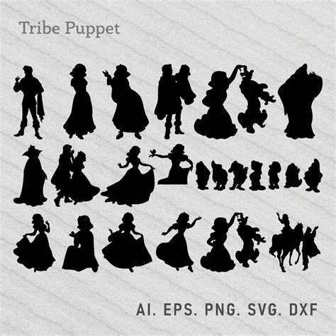 Snow White And The Seven Dwarfs Silhouette
