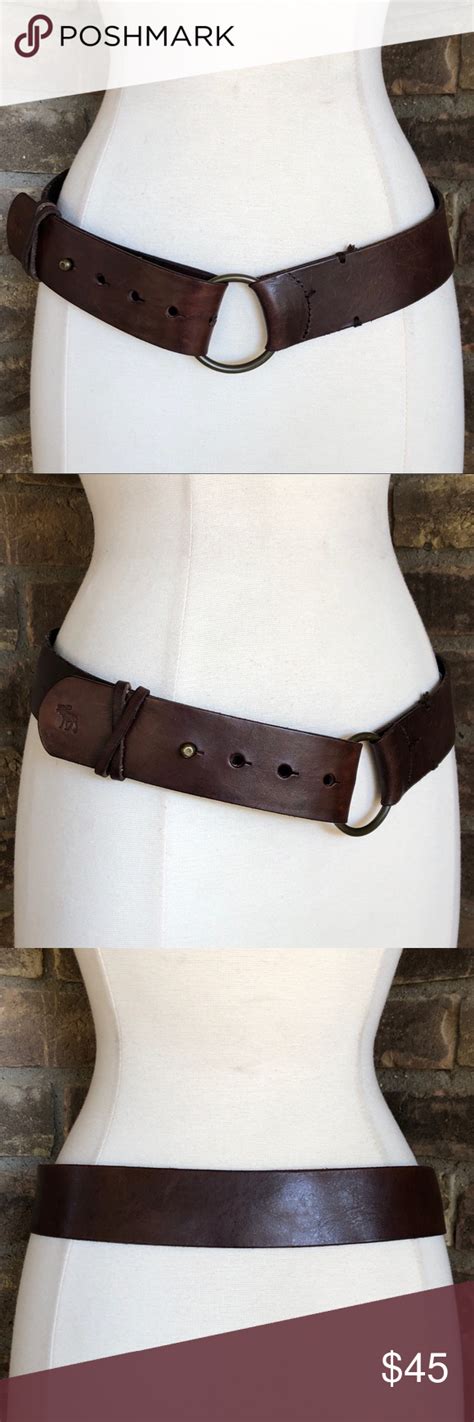 Abercrombie And Fitch Belt S M Leather Wide Brown Leather Belt Genuine Leather