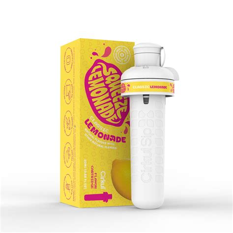 Cirkul Squeeze Classic Lemonade, Water Mixer, Energy Drink Mix, 4-Pack