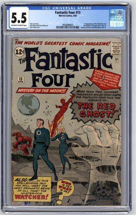 Fantastic Four 13 Cgc 55 1st Appearance Of The Red Ghost And The