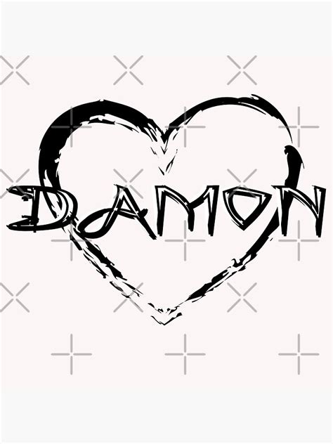 Damon Heart Poster For Sale By Millenial Designs Redbubble