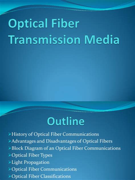 Fiber Optic Ppt Optical Fiber Cable