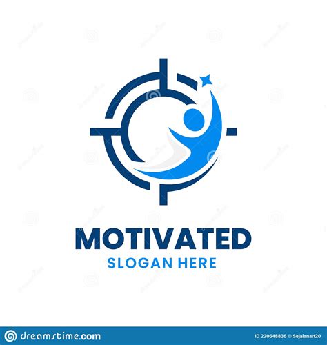 Target Motivate Logo Template Design Stock Vector Illustration Of