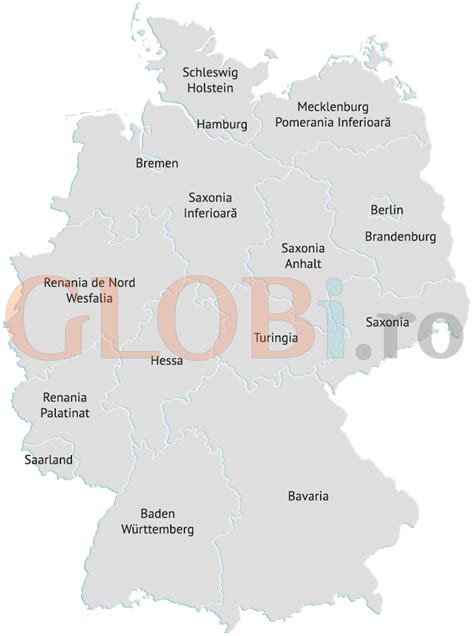 Hartă Landuri Germania Globi