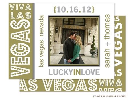 Viva Las Vegas Save The Date Digital Photo Card Las Vegas Wedding