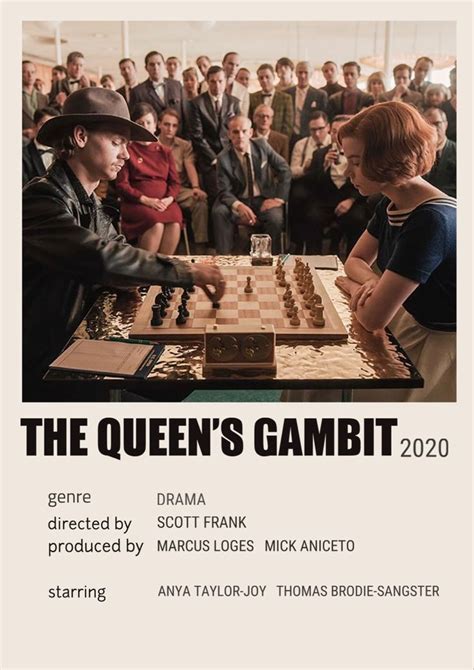 The Queens Gambit Movie Poster Movie Poster Wall Movie Posters