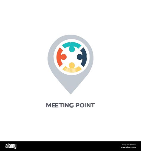 Creative Meeting Point Logo Vector Stock Vector Image And Art Alamy