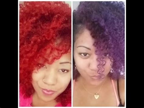 If you have bleached hair and you're looking for a lovely classic red, blood moon is your gal (probably). DIY: BRIGHT RED HAIR TO PURPLE HAIR WITHOUT BLEACH ...
