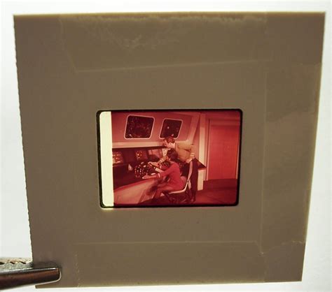 Rare 1960s Star Trek Kirk And Uhura On The Bridge~35mm Film Clipslide