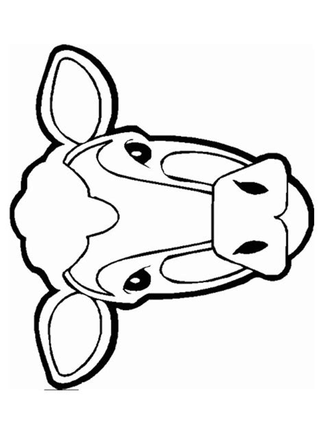 Cow Head Coloring Pages