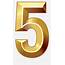 Five Clipart  Gold Number 5 Png Free Transparent ClipartKey