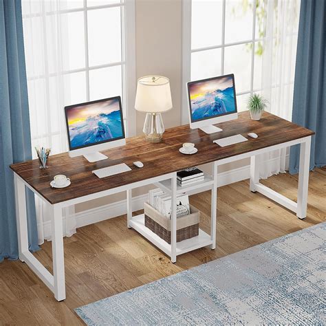 Tribesigns 78 Computer Desk Extra Large Two Person Office Desk With