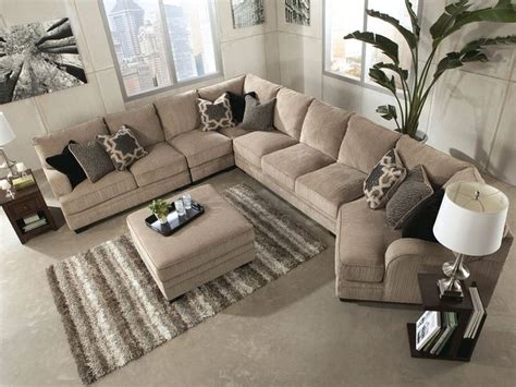 Sorento 5pcs Oversized Modern Beige Fabric Sofa Couch Sectional Set