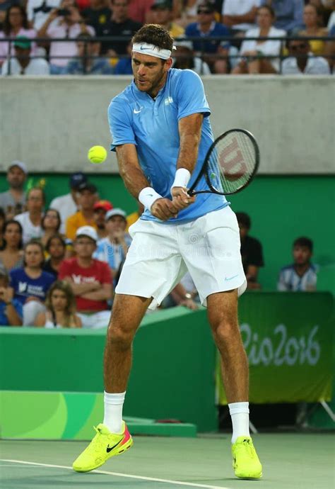 Grand Slam Champion Juan Martin Del Potro Of Argentina In Action During