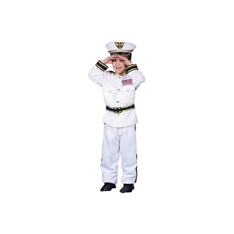 Dress Up America Navy Admiral Costume For Kids Ship Captain Uniform
