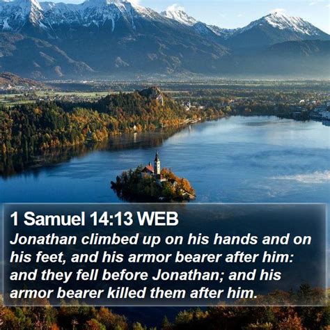 1 Samuel 1413 Web Jonathan Climbed Up On His Hands And On His Feet