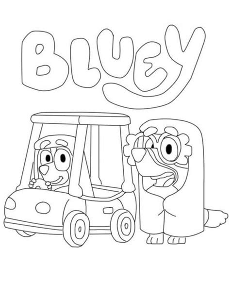 Bluey Coloring Pages Bingo Sammie Berger