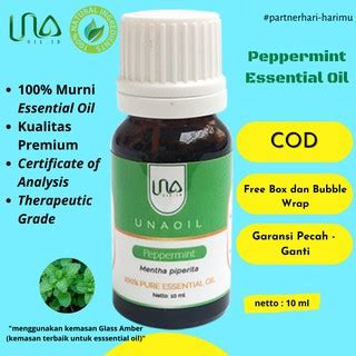 Minyak Aromaterapi Peppermint Pepermint Essential Esential Esensial Oil